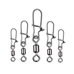 roll bearing NZ - Fishing Hooks 50PCS Pike Accessories Connector Pin Bearing Roll Swivel Stainless Steel Snap Fishhook Lure Swivels Tackle Tools