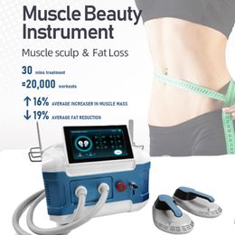 Protable air cooling system Non-invasive 2 Handles Hiemt Pro slimming Machine Electromagnetic body Sculpting EMS Muscle Stimulator for Fat