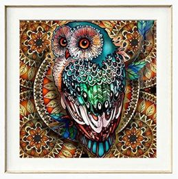 crystal wall decor Canada - Diamond Painting Kits for Adults Kids 5D DIY Crystal Rhinestone Owl Art Set Home Wall Decor 11.8*11.8Inches Holiday Gift