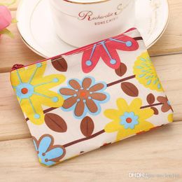 Oxford Cloth Print Coin Storage Bags Children Rectangle Key Wallet Purse Earphone Mini Storage Bag Lovely Zipper Pocket Coin Bags XVT1561 T03