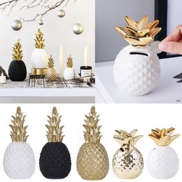 Decorative Objects & Figurines Nordic Modern Home Decor Pineapple Ornament Synthetic Resin Custom Metal Surfaces Crafts Window Desktop Displ
