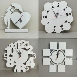 Sublimation Blank Wall Clock Valentine Day DIY Personalised Family Home Decorative Wall Clocks RRA10215