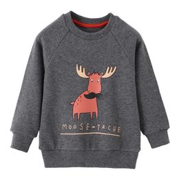 Jumping Meters Autumn Spring Cartoon Animals Boys Sweatshirts for Little Kids Hoodies Clothes Children Long Sleeve Shirts 210529