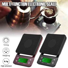 3kg 0.1g 5kg Coffee Weighing Drip Scale with Timer Digital Kitchen High Precision LCD s 210728