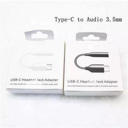 Tipo-C USB-C Macho para 3,5mm fone de ouvido Cabos de telefone AUX AUX AUDIO Female Jack para Samsung Nota 10 20 mais S10 S20 S21 Cabo com pacote de varejo