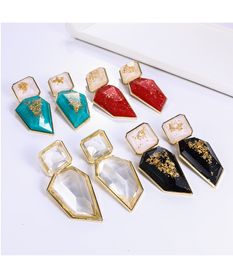 Wholesale Clear And Pure Resin Dangle Earrings Like Crystal Hanging Elegant Irregular Drop Earrings Fine Jewellery For Women