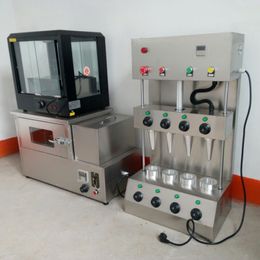 Pizza Cone Moulding Machine Cheap Pizza Cone Machine Rotary Oven Warmer Showcase With Production Line