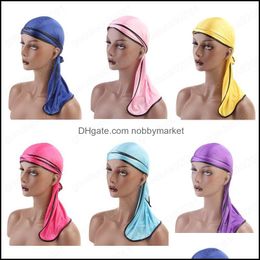 Beanie/Skl Caps Hats & Hats, Scarves Gloves Fashion Aessories Design Comfortable Silky Satin Durag Hat Turban Lace Bandanas Doo Biker Head W