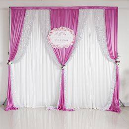 10 X 10 Feet/3 x 3 M Wedding Backdrop Home Party Curtain Stage Background Photo Booth Banquet Decoration