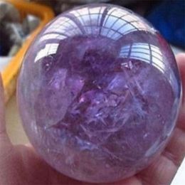 Novelty Items Natural Amethyst Quartz Sphere Big Pretty Crystal Ball Healing Purple Stone 1pc Geode Stones And Crystals 2023
