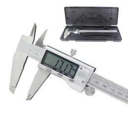 150mm 200mm LCD Display Electronic Digital Vernier Calliper 6 Inch 8 inch Stainless Steel Micrometre Measuring Tool 210810