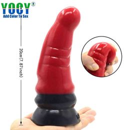 NXY Dildos Anal Toys Yocy Thick Female Silicone Penis Masturbation Device Colour Backyard Plug Fun Products 0225