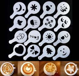 Coffee Stencils Template Creative Design Many Styles Latte Art Cake Duster Spray Tools Templates