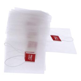 100Pcs Disposable Empty Mesh Tea Infuser Bag Spice Philtre Strainer Bags With String Household for Seasoning Soup