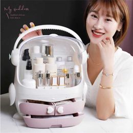 Storage Fashion Cosmetic Big Capacity Box Waterproof Dustproof Bathroom Desktop Beauty Makeup Organiser Skin Care Drawer 202211