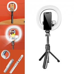 XT18S Selfie Stick Tripod with 7.3 Inch Dimmable Double Ring Fill Light Phone Tripod for Smartphone Live