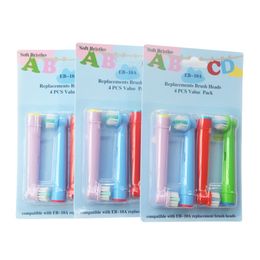 Children Replacement Heads Eb-10a Professional Oral Brush Head 4 Colors For Kids Baby Cleaning