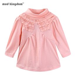 Mudkingdom Little Girls Long Sleeve Children's T-shirt Bottoming Shirt Lace s Spring Autumn 210615