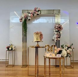 Luxury Fashion Wedding Decoration Aisle Backdrops Flower Row Arch Floral Bouquet Plinth Table For Birthday Party Christmas Balloon Ornaments Props Display Rack