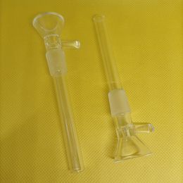 14mm Male Smoking Glass Bowl with Downstem 2inch to 4.5inch Philtre Funnel Nails Handcraft Clear Joint For Bong Water Pipe Dab Rigs