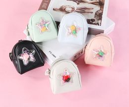 3pcs Fashion Women PU Star Decoration Solid Square Zipper Coin Purses