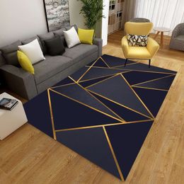 Geometric Printed Carpet in the living room Anti-Slip Washable Large Rugs Bedroom Bedside Sofa Floor Mat Decor Soft Area Carpets 210317