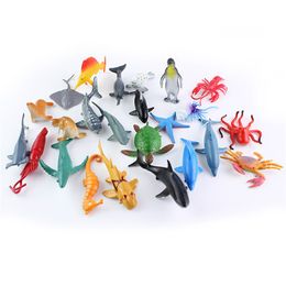 12pcs/lot Marine Animal Action Figures 6CM PVC Figure Collectible Toys Anime Figure Figurines Kids Toys C0220