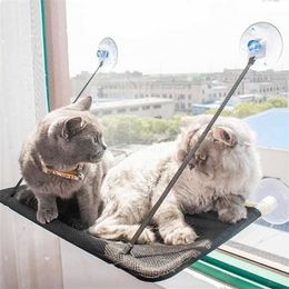 Cat Bed Window Mounted Hammock Pet Seat Super Suction Cup Hanging Lounger Soft Warm For s Small Dogs Rabbits 211006