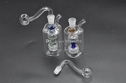 cheap Bong Inline Perc Glass Water Pipe Bong 10mm Ash Catchers Bong Vortex Shiny Oil Rigs Smoking Pipes