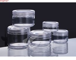100pcs/lot transparent small round plastic display bottle clear cream jar for cosmetic packaging ,Mini sample containerhigh quatity