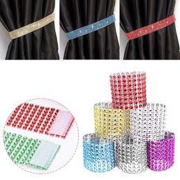 Other Home Decor 1 PC Colorful Window Diamante Crystal Tie Backs Diamond Napkin Rings For Wedding Curtains