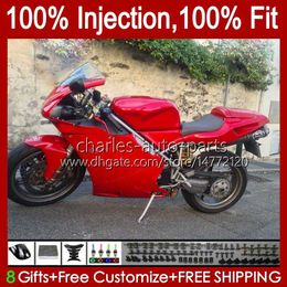 Injection Kit For DUCATI 748R 916R 996R 998R 42No.112 748 853 916 996 998 S R 1994 1995 1996 1997 1998 748S 853S 916S 996S 998S Glossy Red 1999 2000 2001 2002 OEM Fairing