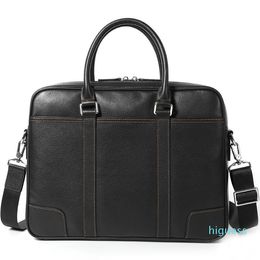 Designer- Men Leather Men's Briefcase Handbag laptop Bag Cross Section Men's Computer Bag Business Affairs Bags