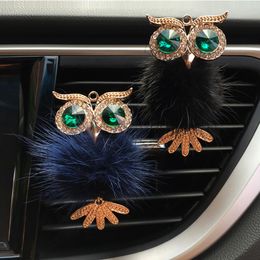Crystal Owl Car Air Freshener Auto Outlet Perfume Clip Interior Accessories Car-styling Vent Solid Fragrance Diffuser