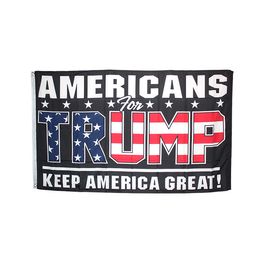 Americans For Trump 3x5ft Flags 100D Polyester Banners Indoor Outdoor Vivid Colour High Quality With Two Brass Grommets