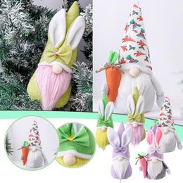 Decorative Objects & Figurines 2021 Kawaii Christmas Faceless Gnome Santa Xmas Wool Tree Hanging Ornament Cartoon Doll Decoration Toy