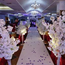 2021 1.5M 5feet Height white Artificial Cherry Blossom Tree Roman Column Road Leads For Wedding Mall Opened Props