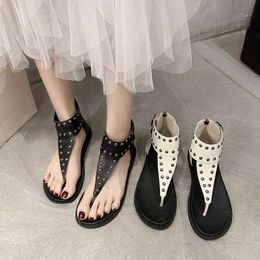 Women's Shoes 2021 Female Sandals Gladiator Style Buckle Zippers Female Shoes Flip Flops Wedges Platform Cover Heel Ladies Shoes Y0721