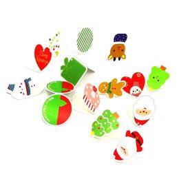 2022 new Greeting Blessing paper card hanging in Christmas Tree Ornament Decorations Home Festival Hanging Kids Child Gift, 14 pc per bag