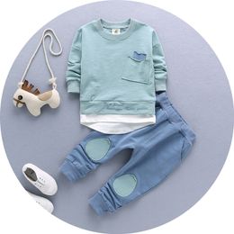 Clothing Sets Sale Infantis Children's Spring Autumn Cotton Boys Tops And Tees Long Sleeve T Shirt +pants 2pc/set ,kids Clothes 1-3year