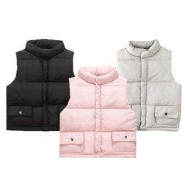 Vest 2021 Baby Autumn Clothing Girls Kid Jacket Vests Coat Fall Winter Warm Children Tops Suits Solid Clothes