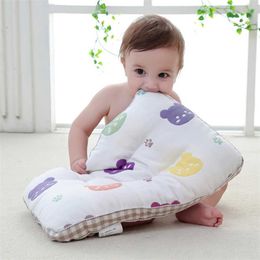 Soft Gauze Baby Pillow Comfortable Long-staple Cotton Pillow For borns Baby Sleep Headrest Breathable Infant Kids Pillow 211025
