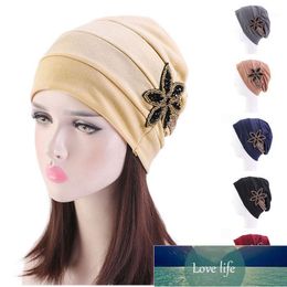 Beanie/Skull Caps Head Wrap Muslim Bandanas Scarf Soft Casual Printed Headwear Stretch Turban Twisted Headscarves Fashion Women Hair Hats1