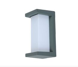 IP55 Europe villa LED wall light lamp outdoor waterproof Aluminium UK modern simple style square LED sconce lamp light