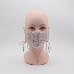 All Cotton Embroidered Cloth Fashionable and Breathable Korean Women's Mask Washable Foldable Three-dimensional Easy Breathing BBS9720