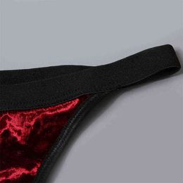 NXY cockrings sexy set Aduloty Hot-Selling Erotic Underwear Sexy Big Red Lady's Lingerie Three-Piece Thong Without Steel Ring Garter Leg Loop 1127 1123