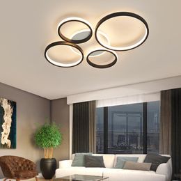 Chandeliers Modern Ceiling Chandelier Lights For Living Room Studyroom Bedroom AC85-265V Black/Gold Colour Led Fixtures