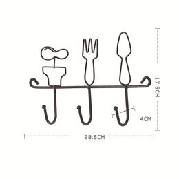 kitchen wall hook rack Canada - Hangers & Racks 3 Wall Hooks-decorative Kitchen Towel Hook Holder + Key Hook, Shabby And Chic, Suitable For Coats, Bags, Hats, Scarves