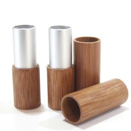 4g Bamboo Lipstick Tube Cosmetic Storage Bottles Packaging Supplies Travel Portable Gold And Silver Lipsticks Empty Bottle
