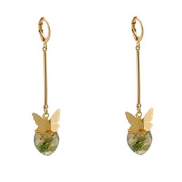 Dangle & Chandelier Long Natural Stone Resin Acrylic Vintage Dangle Earrings For Women Butterfly Drop Earrings Friend Wedding Jewellery Wholesale